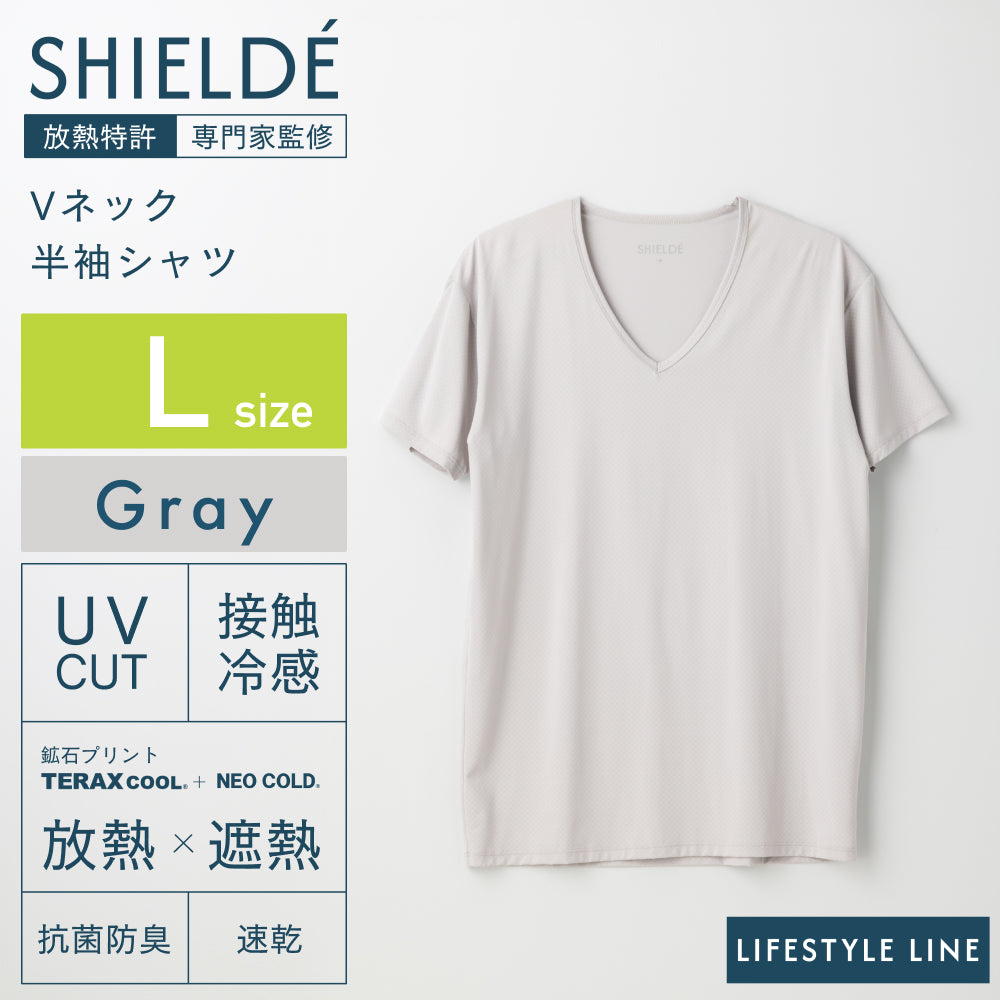 Ｖネック半袖シャツ