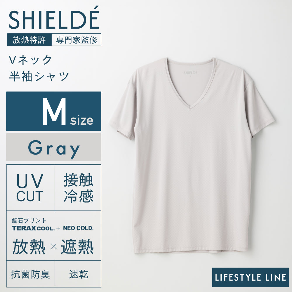 Ｖネック半袖シャツ