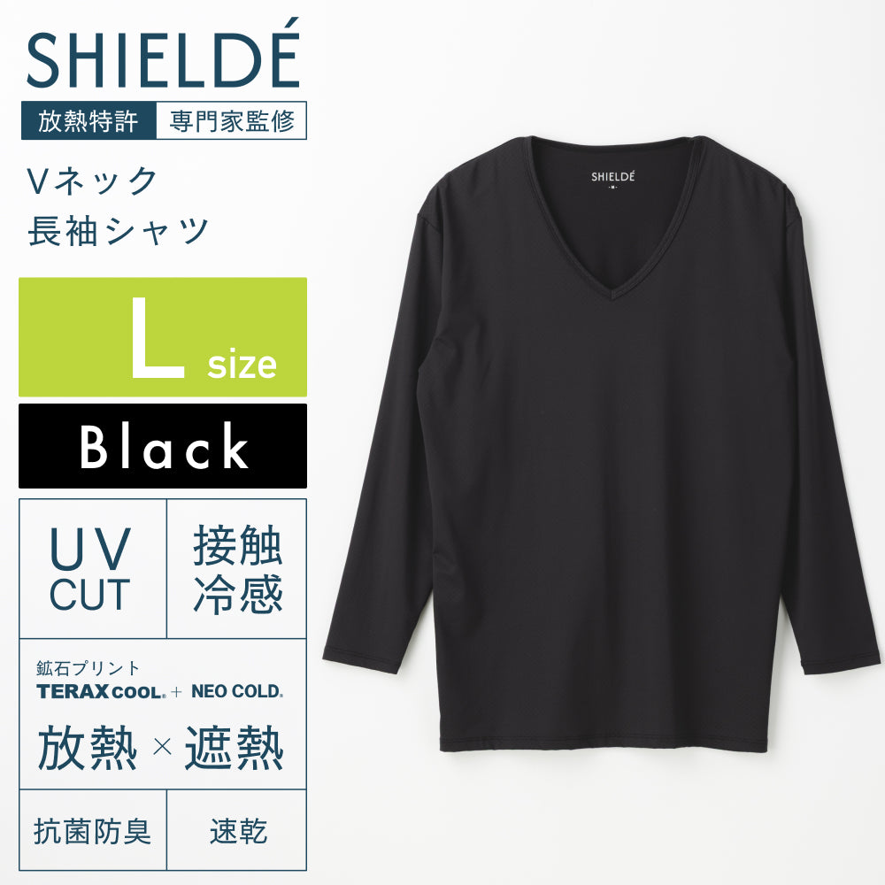 Ｖネック長袖シャツ