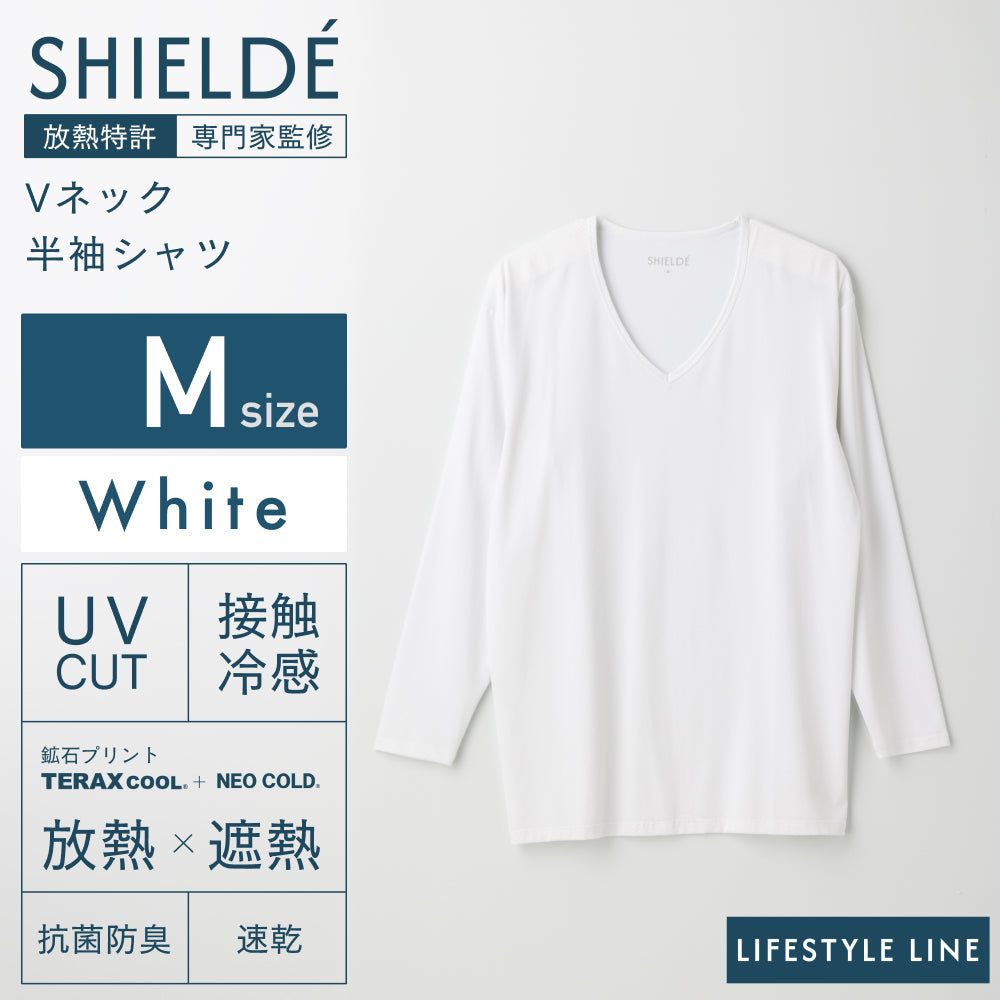 Ｖネック長袖シャツ